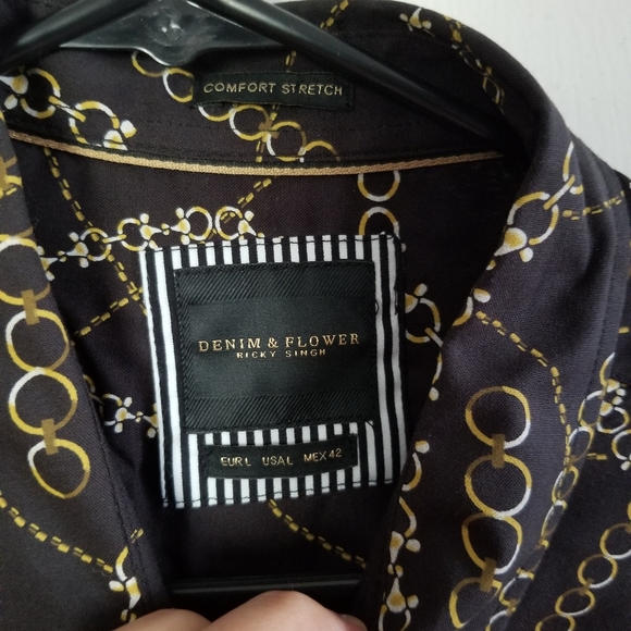 Denim&Flower button down shirt - Picture 2 of 3